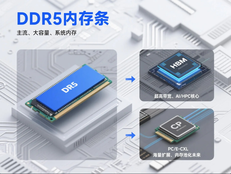 [深度解析] 服务器内存(RAM)演进之路(2025)：DDR5 vs HBM vs CXL 内存技术与选型指南
