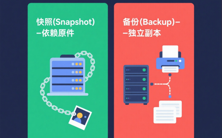 服务器快照与备份的本质区别及正确使用指南 (2025)