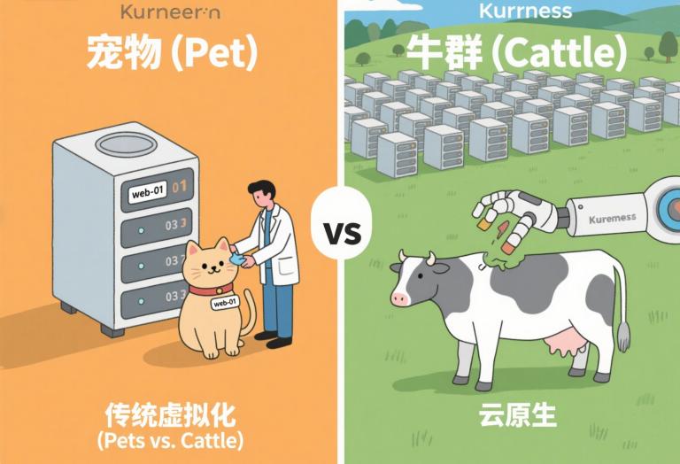 云原生入门指南:从“宠物 vs 牛群”理解其与虚拟化的本质区别