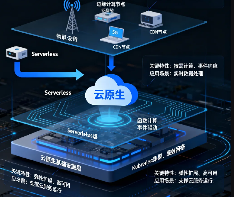 未来服务器技术展望:云原生、Serverless与边缘计算的融合