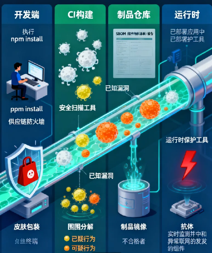 供应链攻击的前哨战：如何在CI/CD流水线中构建依赖扫描的“免疫防线”？