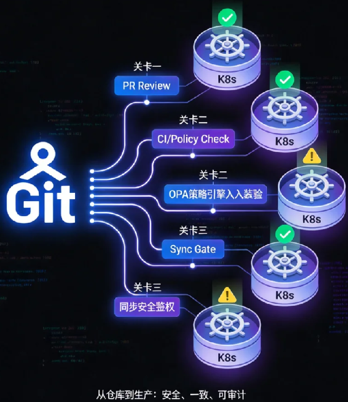 从仓库到生产:GitOps在多集群环境下的安全交付与一致性保障