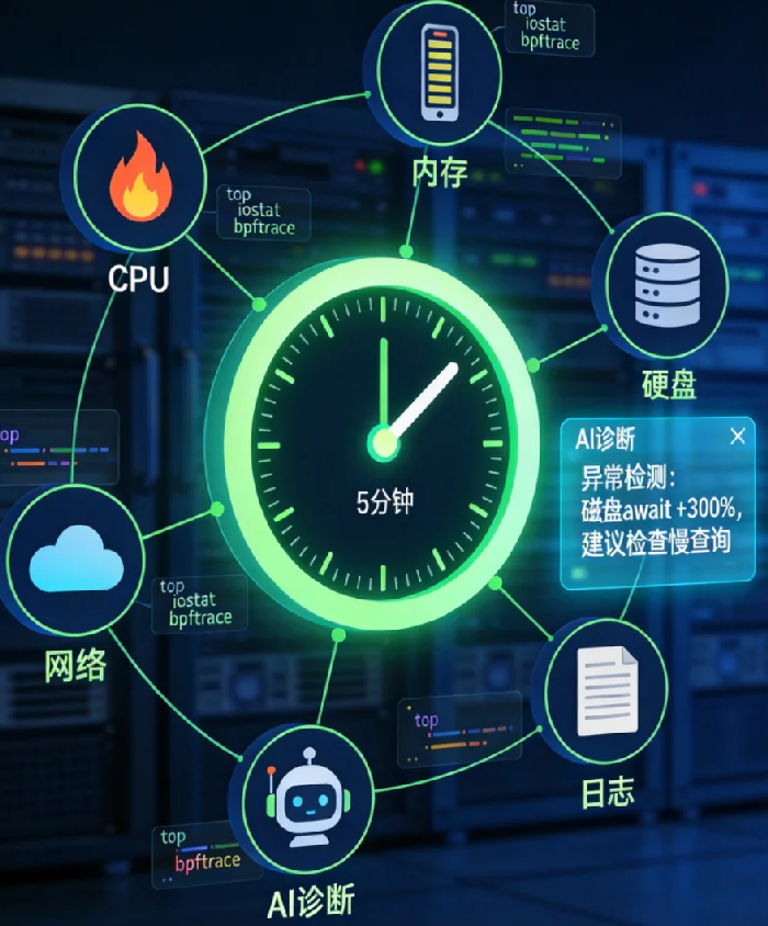 服务器突然变慢？2026最新5分钟快速排查流程（含AI辅助诊断工具）