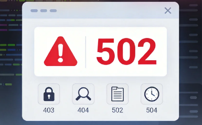 502、504、403……网站常见错误码是什么意思？怎么修？