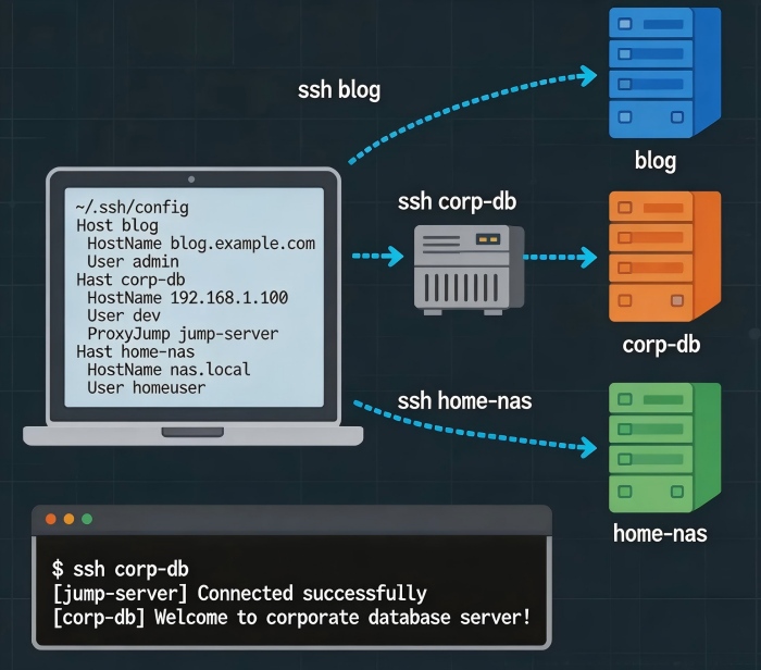 管理多台服务器太麻烦？SSH配置进阶技巧