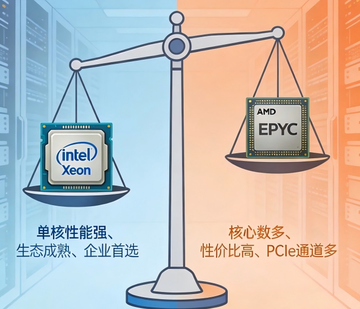 Intel还是AMD？服务器CPU选购指南与性能对比
