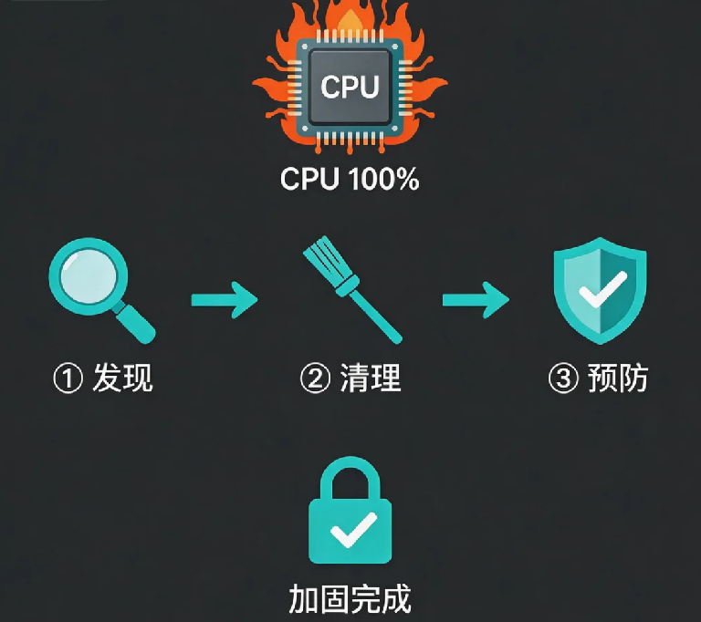 服务器被挖矿了怎么办?3步清理+预防