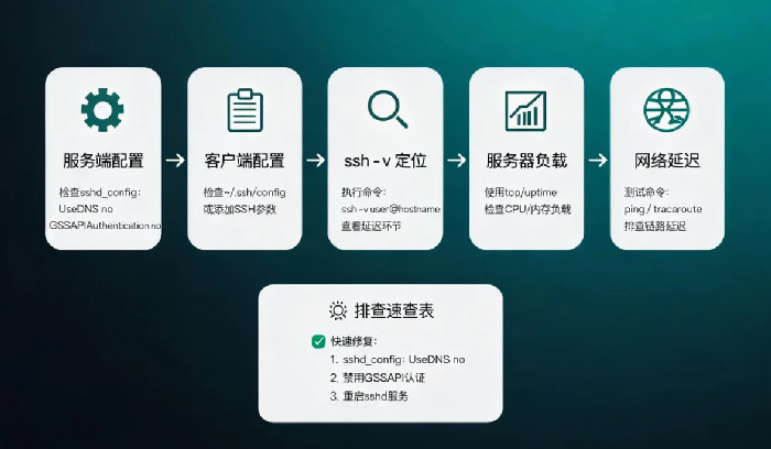 服务器SSH登录慢的终极排查指南