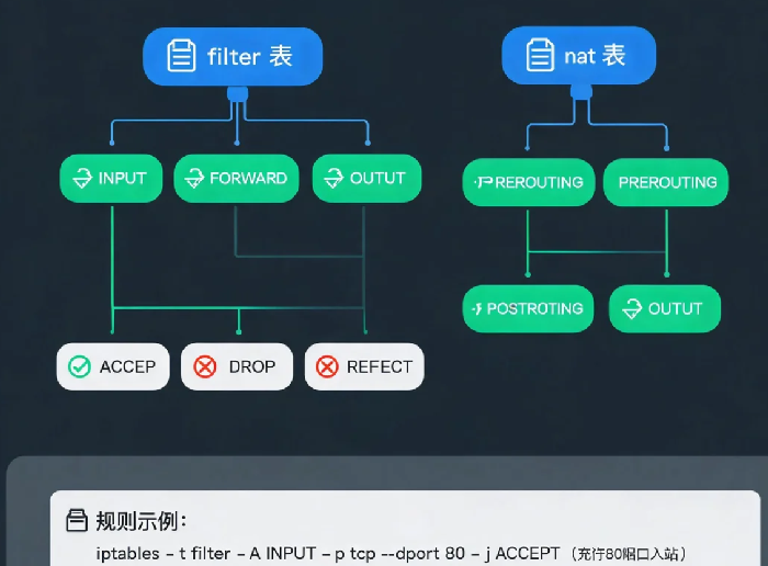 iptables防火墙入门：规则管理与实战示例