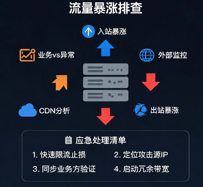 服务器流量突然暴涨怎么办?5个排查方向