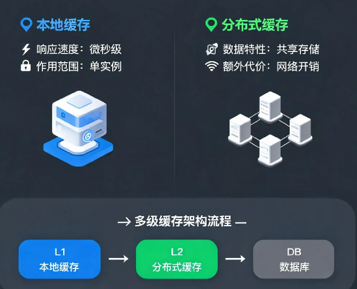 服务器缓存策略进阶：何时使用本地缓存、分布式缓存？