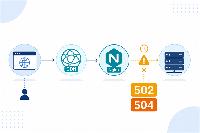 网站一直 502/504？CDN、Nginx 与源站超时排查指南